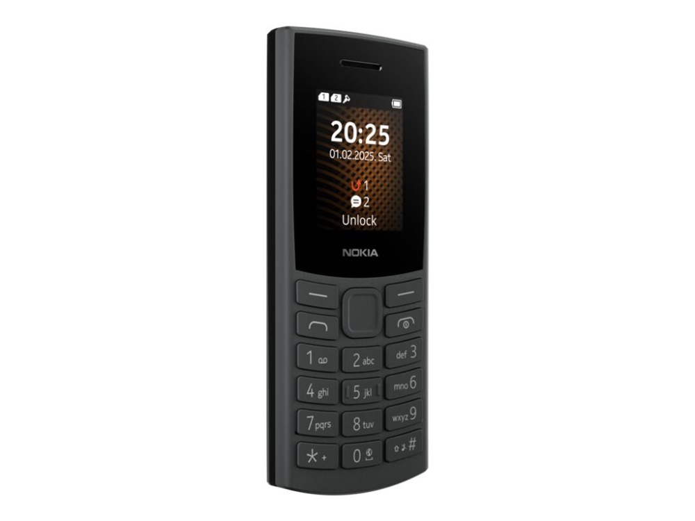 Nokia 105 4G 2nd Edition - 4G feature phone - dual-SIM - RAM 128 MB / Internt minne 48 MB - microSD-kortplats - brunsvart | Tele & GPS - Mobiltelefoner - Alla Mobiltelefoner | GameStuff