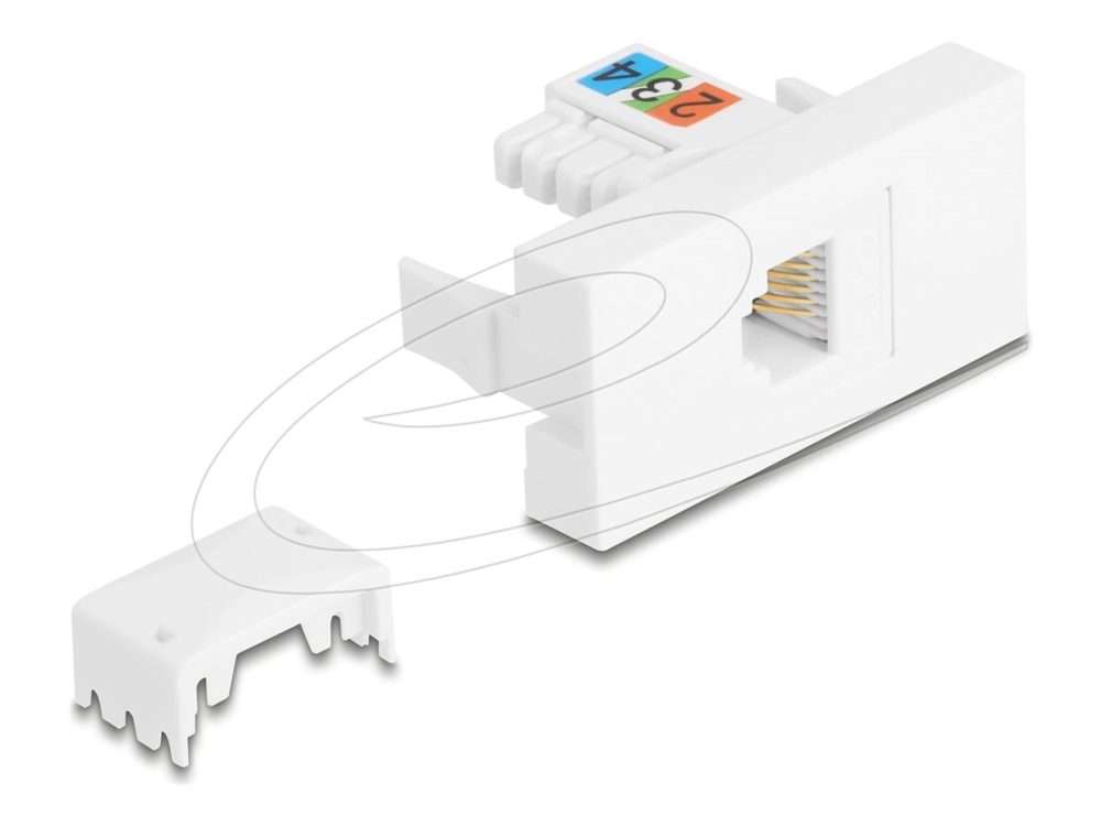 Delock - Easy 45 - Klik I-Modul - Utp - Rj 12 - 1 Gang - Hvid