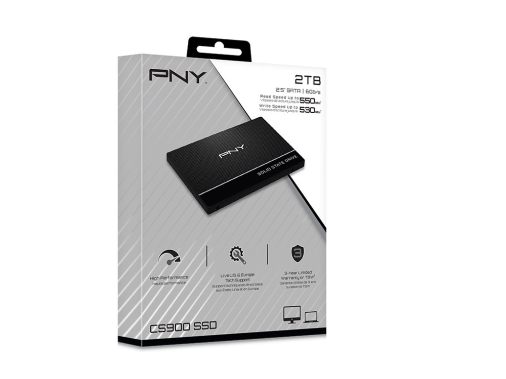 PNY CS900 - SSD - 2 TB - inbyggd - 2.5 - SATA 6Gb/s | Datorkomponenter - Hårddisk & Lagring - SSD | GameStuff