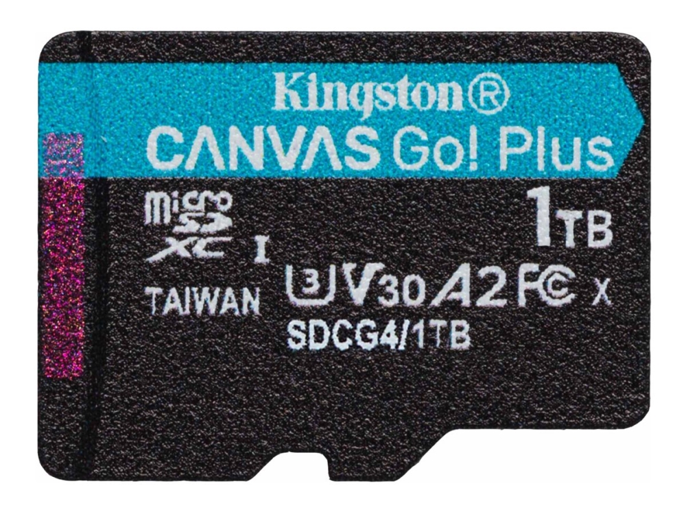Kingston Technology 1Tb Microsdxc Canvas Go Plus Gen4 200R A2 U3 Einzelpaket Ohne Adp, 1 Tb, Microsd, Klasse 10, Uhs-I, 200 Mb/S, 160 Mb/S
