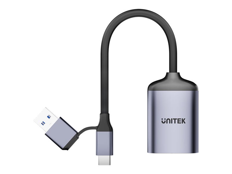 Unitek - Kortlæser - 2-I-1 (Sd 4.0 Uhs-Ii) - Usb / Usb-C