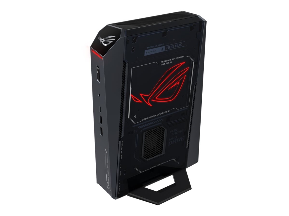 ASUS ROG NUC RNUC15JNK9X28AA2 - Mini-PC spel - Core Ultra 9 275HX / upp till 5.4 GHz - RAM 32 GB - SSD 2 TB - NVMe - GeForce RTX 5080 - Gigabit Ethernet, 2.5 Gigabit Ethernet, Bluetooth 5.3, IEEE 802.11ax (Wi-Fi 6), IEEE 802.11be (Wi-Fi 7) - Win 11 Home - skärm: ingen - svart | Spel - Gamingdatorer - Stationär | GameStuff