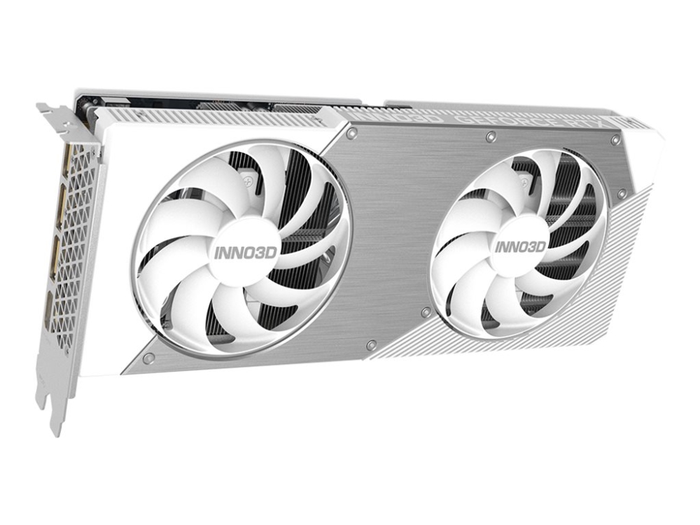 Inno3D GeForce RTX 5060 Ti 8GB TWIN X2 OC - Grafikkort - GeForce RTX 5060 Ti - 8 GB GDDR7 - PCI Express 5.0 - HDMI, 3 x DisplayPort - vit | Datorkomponenter - Grafikkort & Tilbehör - NVIDIA | GameStuff