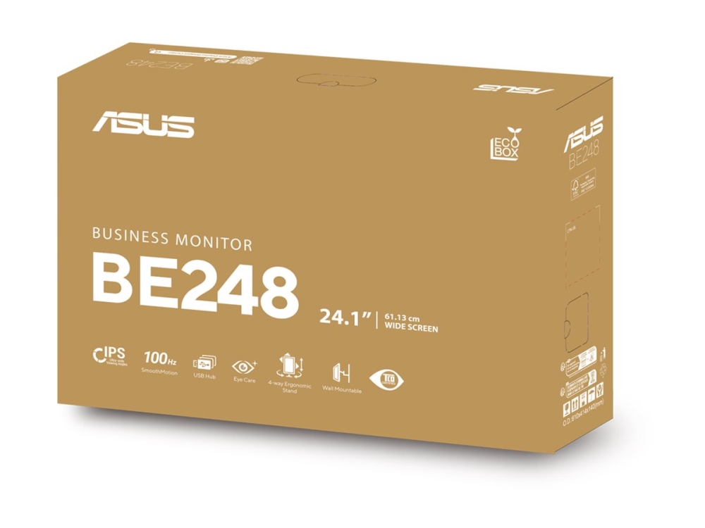 Asus Be248qf - Led-Display - 24,1" (24" Zur Ansicht) - 1920 X 1200 Wuxga @ 100 Hz - Ips - 370 Cd/M² - 3000:1 - Hdr10 - 5 Ms - Hdmi, Vga, Displayport