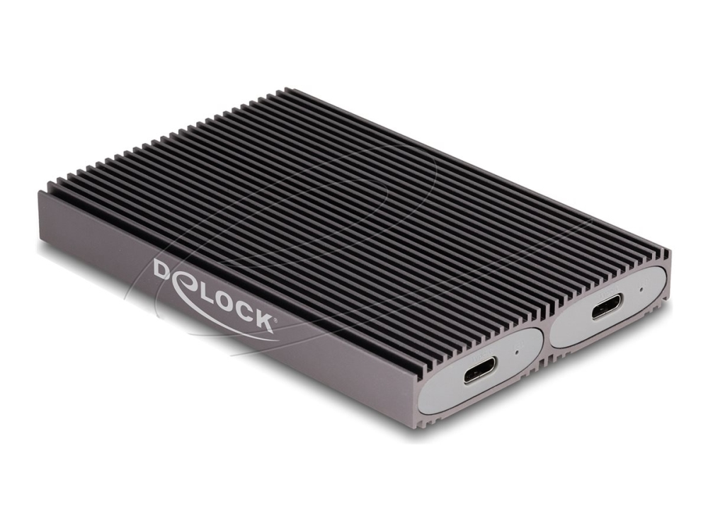 Delock - Lagringspakning - External, Dual Combo, Toolfree - M.2 - M.2 Card (Pcie Nvme & Sata) - Usb-C 3.2 (Gen 2X1) - Grå
