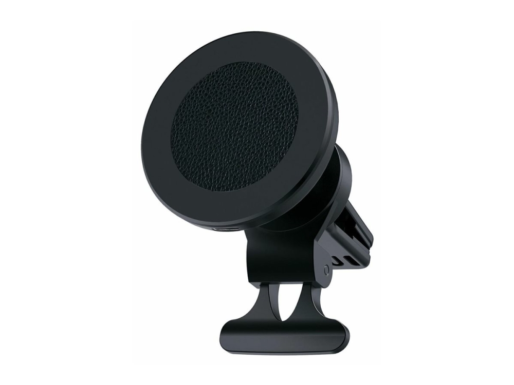 eSTUFF - Trådløs opladerholder til bil - 15 Watt - 3 A - PD 3.0, QC 3.0 (magnetisk) - aluminium sort - for Apple iPhone 12, 12 mini, 12 Pro, 12 Pro Max, 13, 13 mini, 13 Pro, 13 Pro Max