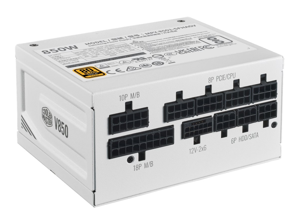 Cooler Master V Sfx Gold 850 - White Edition - Strømforsyning (Intern) - Atx12v 3.1/ Eps12v - 80 Plus Gold - Ac 100-240 V - 850 Watt - Aktiv Pfc - Hv