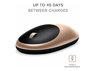 Satechi M1, Beidhändig, Optisch, Bluetooth, Gold