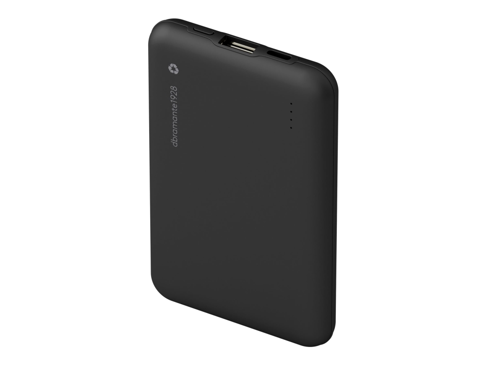 dbramante1928 re-charge - Powerbank - 10000 mAh - 20 Watt - Apple 2.4A, PD/PPS, Apple Fast Charge, QC 3.0 - 2 output-stikforbindelser (USB-C, USB Type A) - på kabel: USB-C - sort