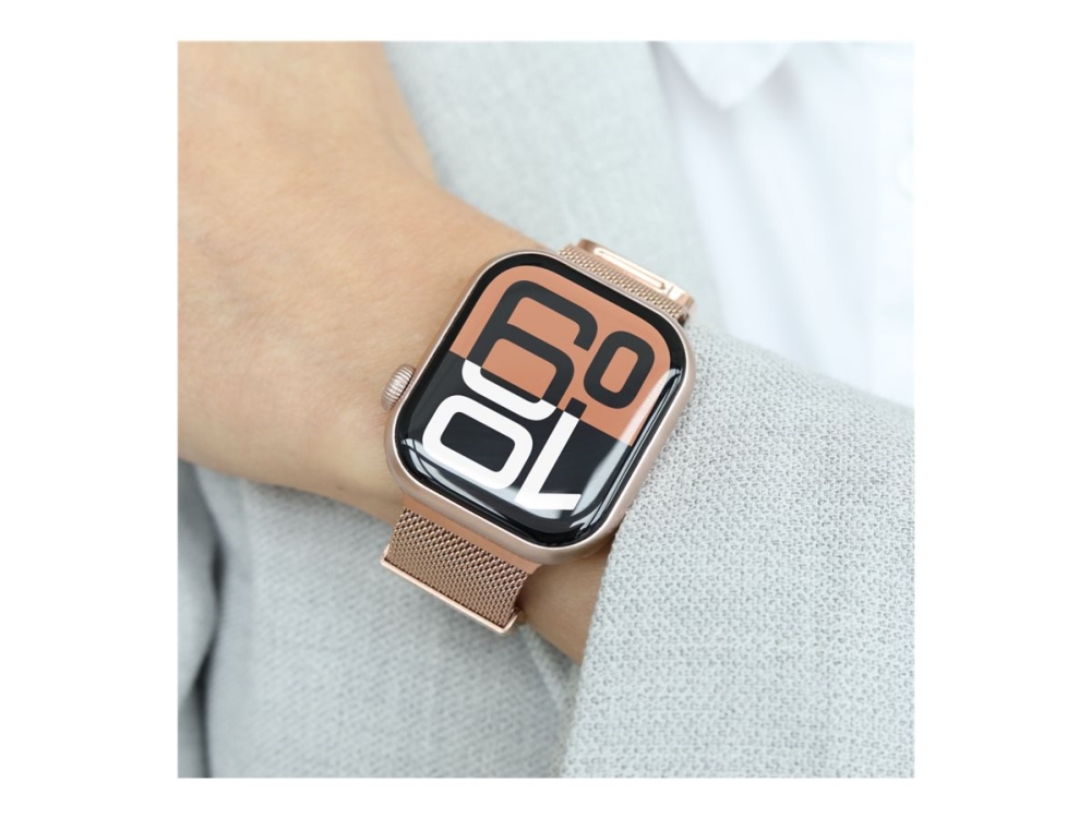 Vonmählen Milanese Loop 2 - Løkke For Smart Watch - 40/41/42 Mm - Roseguld - For Apple Watch Hermès Series 9, Se 3, Series 10, Series 11, Series 8, S
