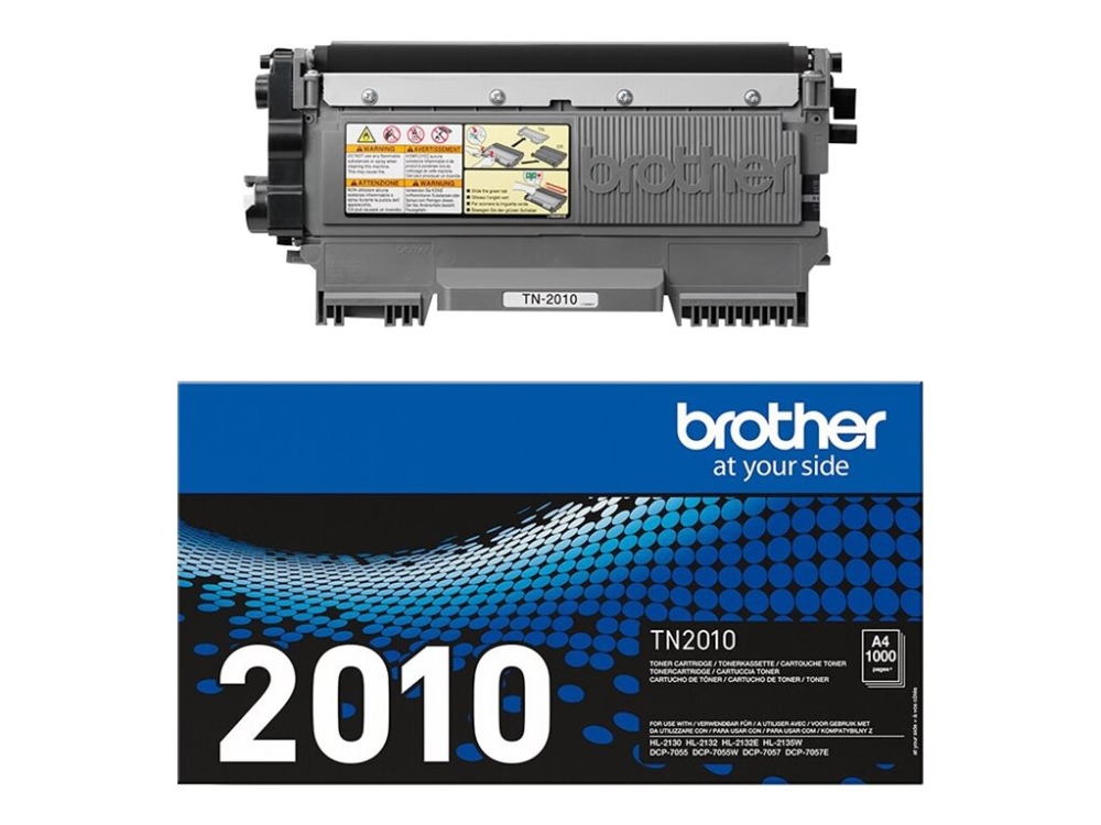 Brother TN2010 - Svart - original - tonerkassett - för Brother DCP-7055, DCP-7055W, DCP-7057, DCP-7057E, HL-2130, HL-2132, HL-2135W | Skrivare - Bläck, toner & förbrukningsvaror - Toner | GameStuff