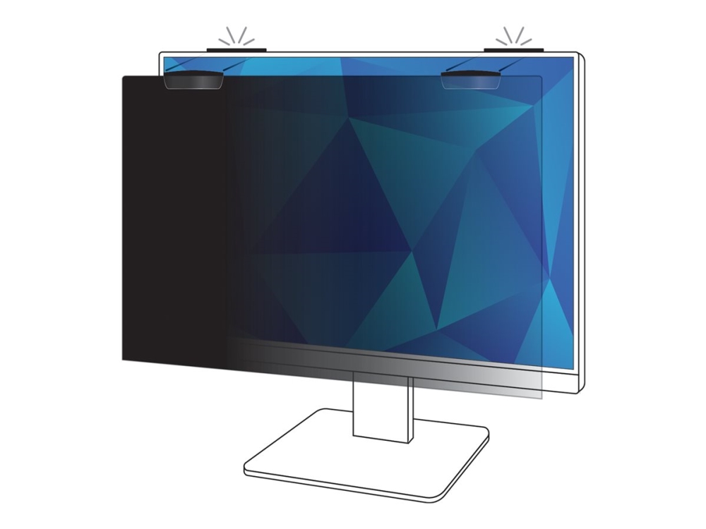 3M - Privacy-filter for skærm - aftagelig - magnetisk - 21.5 - sort - for Apple iMac (24 tommer)