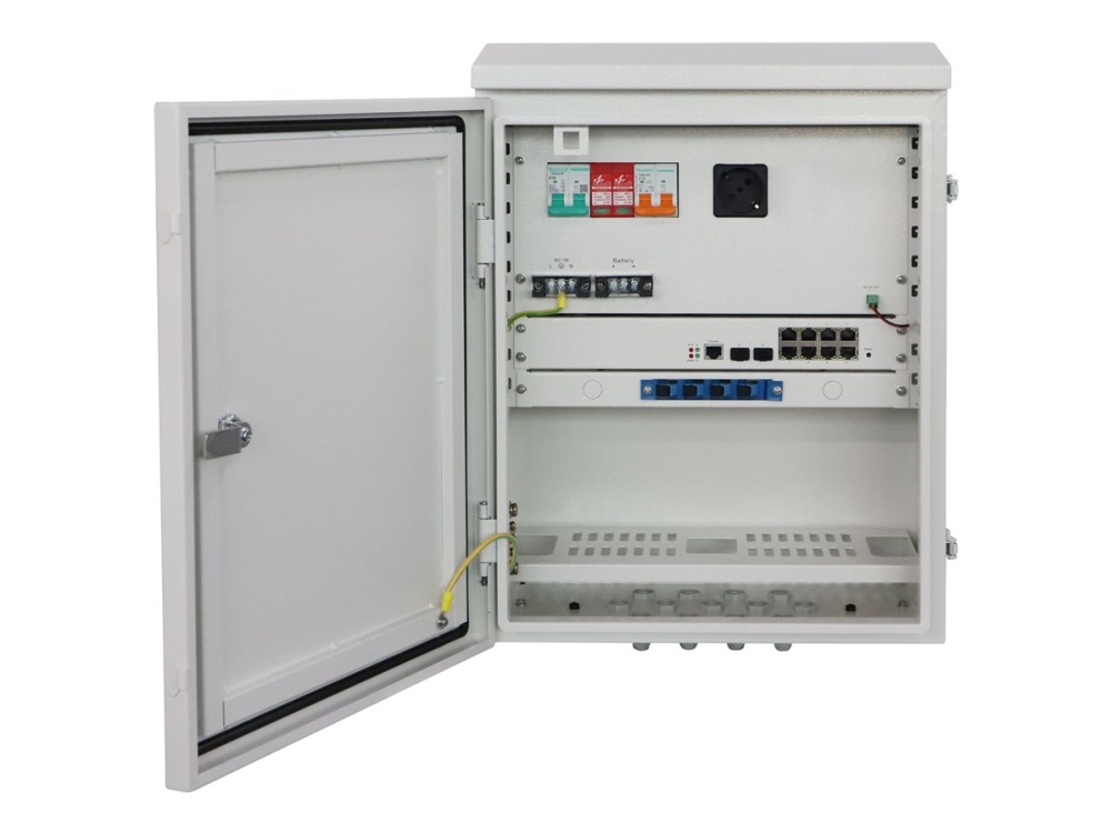 Ernitec - Switch - Außenbereich, Ip66 Wasserdichtes Gehäuse, Schicht 2, Ups - Administreret - 8 X 10/100/1000Base-T + 2 X 1000Base-X Sfp - Poe (170 W