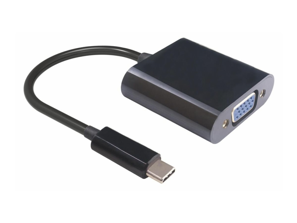MicroConnect - Extern videoadapter - USB-C - VGA - svart | Datorkomponenter - Grafikkort & Tilbehör - USB-grafikkort | GameStuff