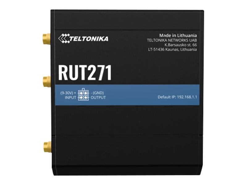 Teltonika Rut271 - Trådløs Router - Mesh - Wwan 2-Port Switch - 5G, Lte - 4G, 5G - Din Monterbar På Skinne, Væg-Monterbar, Overflademonterbar