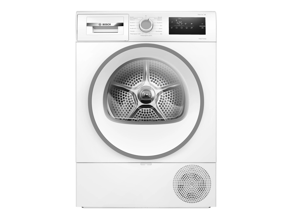 Bosch Serie | 4 WTH85V0SSN - Tørremaskine - bredde: 59.8 cm - dybde: 64.8 cm - højde: 84.2 cm - frontbetjening - hvid