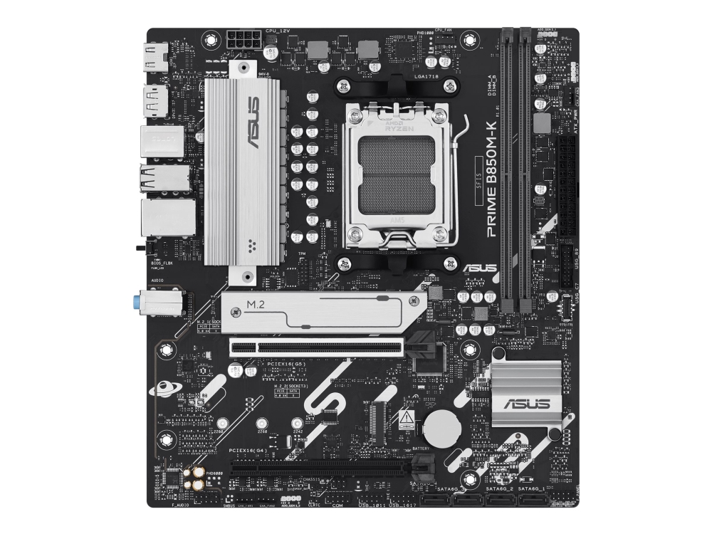 Asus Prime B850m-K, Amd, Socket Am5, Amd Ryzen 7000 Series, Amd Ryzen 8000 Series, Amd Ryzen 9000 Series, Socket Am5, Ddr5-Sdram, 128 Gb