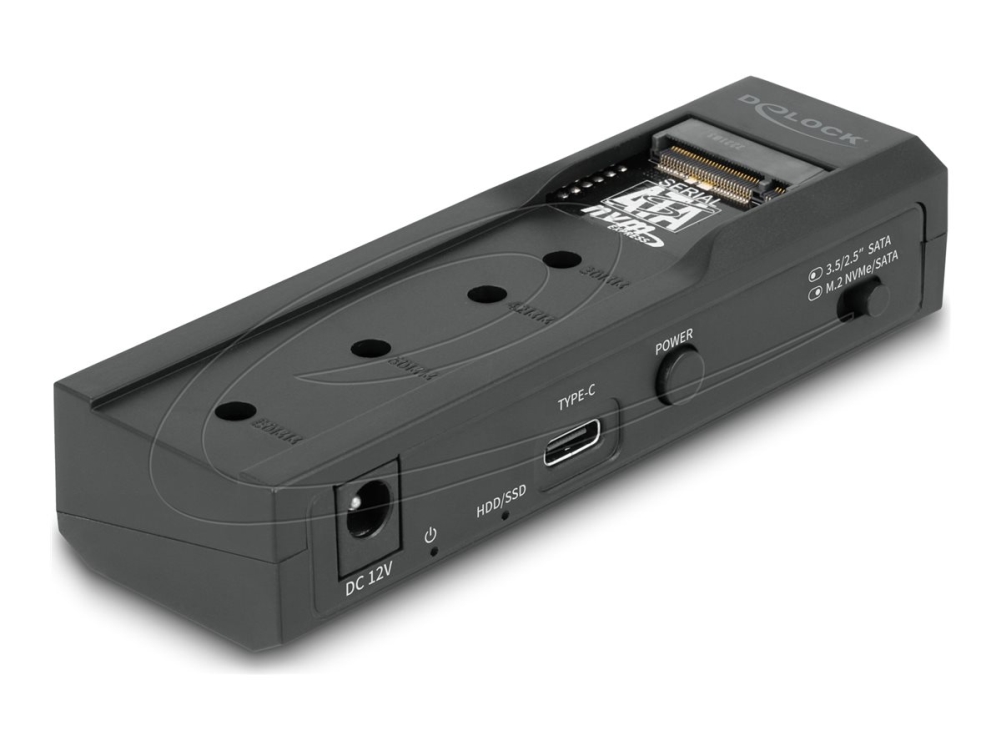 Delock Usb Type-C Konverter Für 1 X M.2 Ssd Oder 1 X Sata Ssd / Hdd, Hdd, Ssd, M.2, Serial Ata Iii, 2.5,3.5,M.2, Usb 3.2 Gen 2 (3.1 Gen 2) Type-C, Sc
