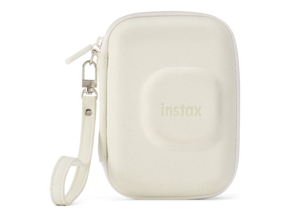 Fujifilm Instax - Taske Til Omgående Kamera - Ruskind - Diset Hvid - For Instax Mini