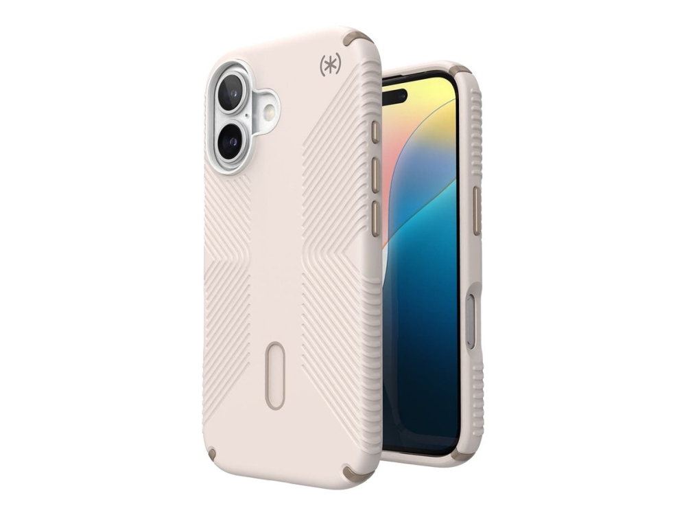 Speck Presidio2 Grip + Clicklock Apple Iphone 16 Bleached Bone - With Microban, Cover, Apple, Iphone 16, 15.5 Cm (6.1"), Yellow