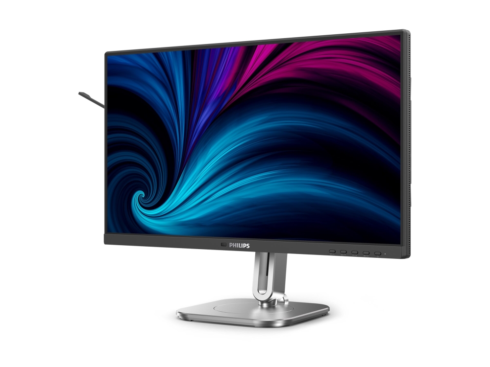 Philips 24B2U4301 - 4000 Series - LED-skärm - 24 (23.8 visbar) - 1920 x 1080 Full HD (1080p) @ 120 Hz - IPS - 300 cd/m² - 1500:1 - 4 ms - HDMI, DisplayPort, USB-C - högtalare - silver, träkol | Datortillbehör - Bildskärmar & Tillbehör - Bildskärmar | GameStuff