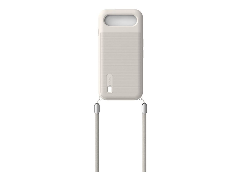 Doro - Bagsidecover til mobiltelefon - termoplastisk polyuretan (TPU) - hvid - for Aurora A10, A11