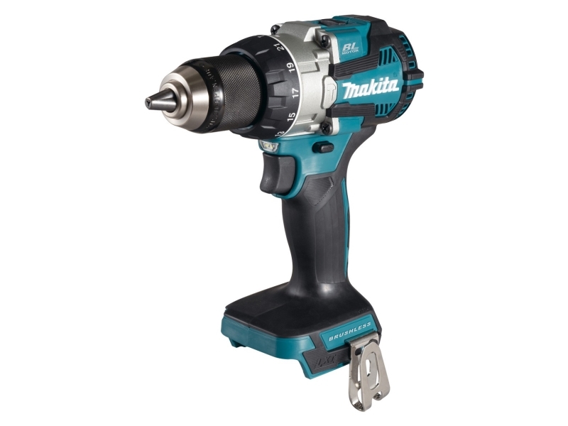 Makita Percussion Driver Drill LXT, Eldriven skruvdragare, Pistolhandtag, 1/2, Svart, Blå, Borstlös, 1800 RPM - SOLO