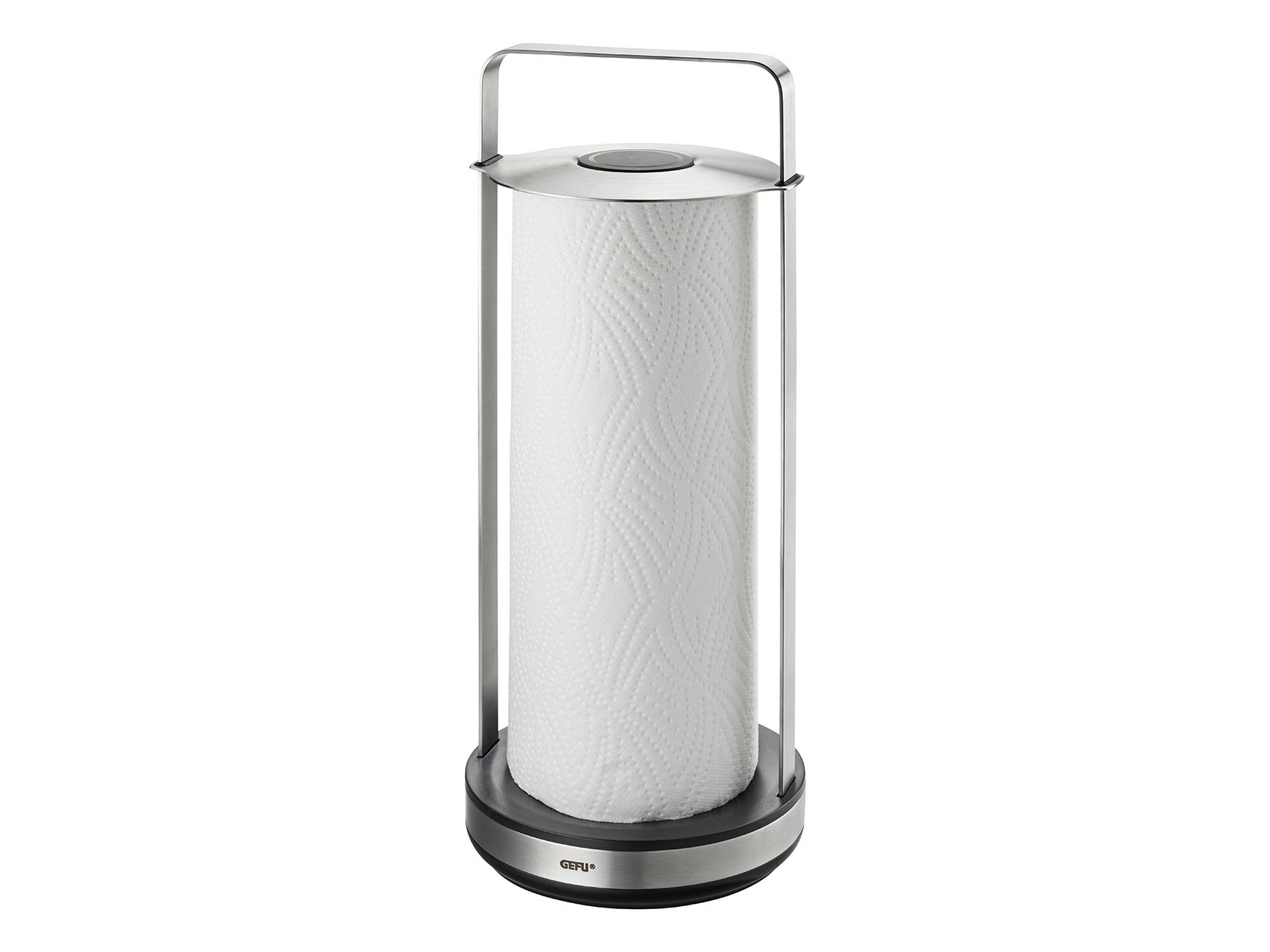 GEFU SMARTLINE, Bordsmonterad pappershanddukshållare, Rostfritt stål, Rostfritt stål, Rund, 1 styck, 125 mm | Köksutrustning - Hushålls tillbehör | GameStuff
