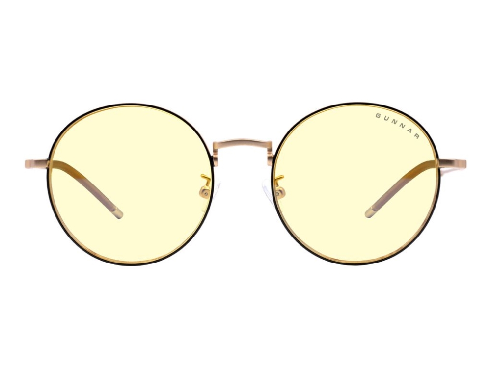 GUNNAR Ellipse - Prescription glasses - för dator - full fälg - ram: svart/guld - objektiv: bärnsten | Datortillbehör - Bildskärmar & Tillbehör - Övriga tillbehör | GameStuff