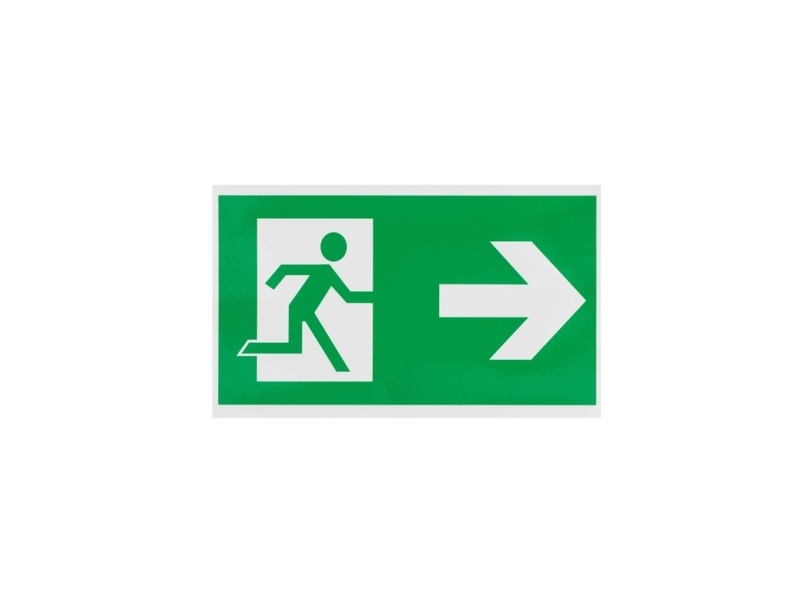 Nenurodyta_V Sticker Exit To The Right 100X180mm