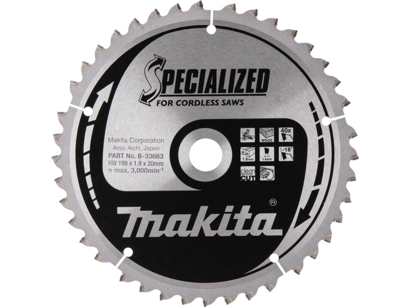 Makita Makblade, 19 Cm, 2 Cm, 1,4 Mm, 1,9 Mm, Makita, 1 Stück(E)