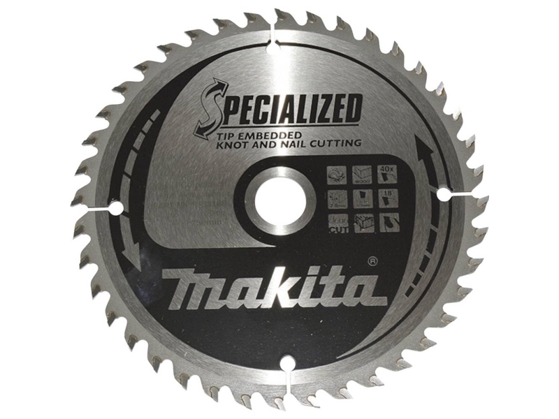 Makita Rundsavklinge 165X20x40z Special Wood (Med Søm Og Træspåner)