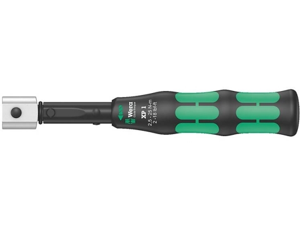 Wera Click-Torque XP 1, Momentnyckel med klick, Ft-lb, Nm, Mekanisk, 2,5 - 25 nm, 2%, Svart, Grön | Verktyg & Verkstad - Handverktyg - Momentnycklar | GameStuff