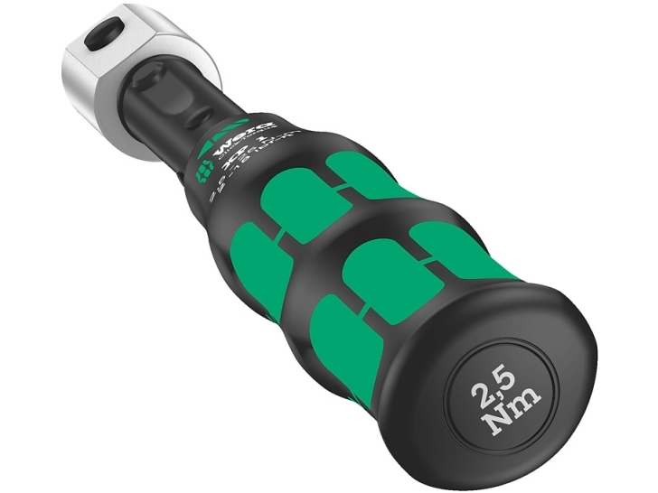 Wera Click-Torque XP 1, Klik momentnøgle, Ft-lb, Nm, Mekanisk, 2,5 - 25 Nm, 2%, Sort, Grøn