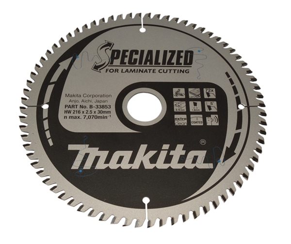 Makita Specialized, Laminat, 21,6 Cm, 3 Cm, 7070 Rpm, 2,5 Mm, Makita
