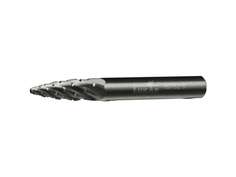 Lukas-Erzett A10040618620 Fräser Stahl Spitzbogen Länge 40 Mm Maß Ø 6 Mm Schaft-Ø 6 Mm