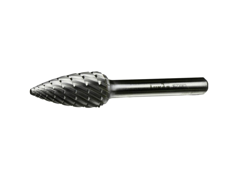 Lukas-Erzett A10041225620 Fräser Stahl, Spitzbogen, Ø 12 Mm, Arbeitslänge 25 Mm, Schaftdurchmesser 6 Mm