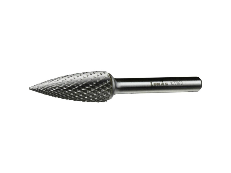 Lukas-Erzett A10041230604 Fräser Hartmetall Spitzbogen Maß Ø 12 Mm Arbeitslänge 30 Mm Schaftdurchmesser 6 Mm