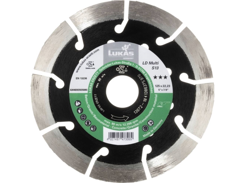 Lukas-Erzett A344031251213093 Diamantld Multi S13 125 Diamantskæreskive 1 Stk