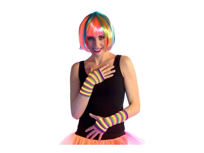 Regenbogen Netzhandschuhe