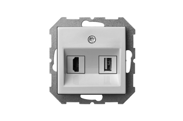 Liregus Flush Mounting Hdmi+Usb Socket