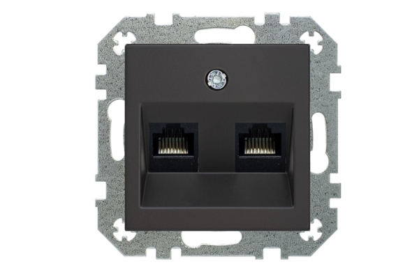 Liregus Ikl-002-01.R/On59 Computer-Steckdose 2Xrj45