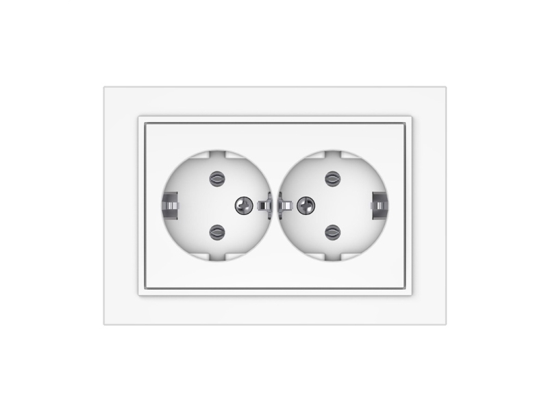 Vilma Socket Two Placesrp16-021 Qr1000 White