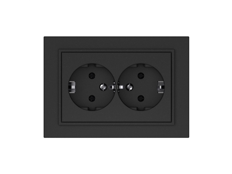 Vilma Socket Two Placesrp16-021 Qr1000 Black