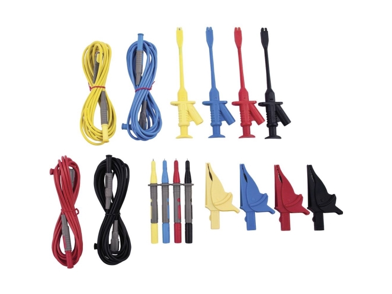 Extech Pq1000 Sicherheitsmessleitungssatz Klingenstecker 4 Mm Klingenstecker 4 Mm 3,00 M Schwarz, Rot, Blau, Gelb 1 St