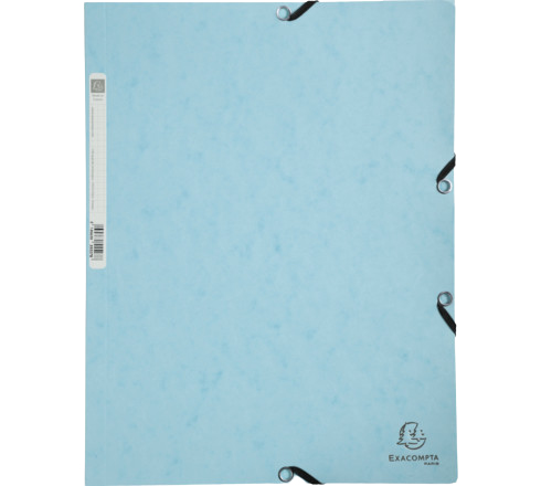 Gummiband pastellblå 24x32 cm passar A4-ark - 400 gram enfärgad kartong - tillverkad i Frankrike | Arkivering - Elastikmappar & Chartekker - Elastikmappar | GameStuff