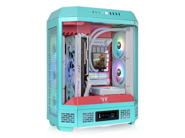 Thermaltake The Tower 600, Midi Tower, Pc, Mintfarbe, Atx, Micro Atx, Mini-Itx, Spcc, Gehärtetes Glas, Gaming