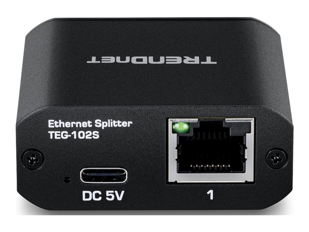 Trendnet Teg-102S - Version V1.0R - Poe Fordeler - Med Usb-C Strømkilde - Dc 5 V - Output-Stikforbindelser: 2 - Taa-Kompatibel