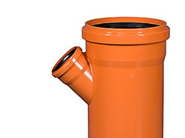 PVC-grenrør 45 gr. 250x110mm - med kort indstiksmf. Ostendorf