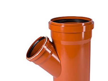 PVC-grenrør 45 gr. 250x160mm - med kort indstiksmf. Ostendorf